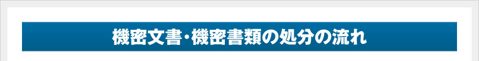 機密文書・機密書類の処分の流れ